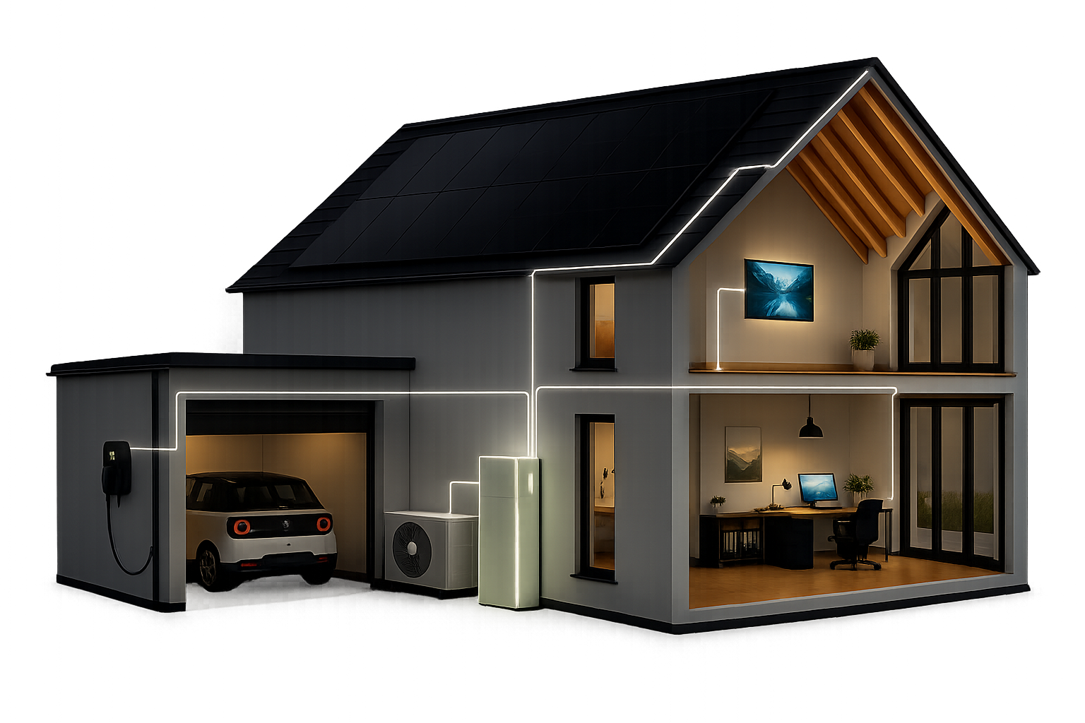 Woning bij stroomuitval — noodstroomvoorziening actief